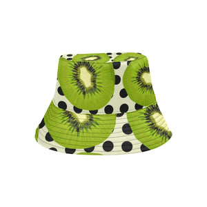 kiwi black dot background Unisex Bucket Hat