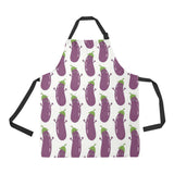 Eggplant Pattern Print Design 01 All Over Print Adjustable Apron