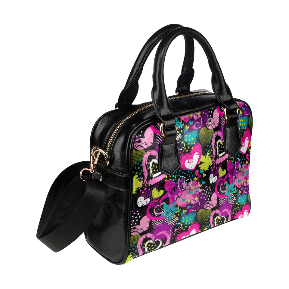 heart dot wave star creative design pattern Shoulder Handbag