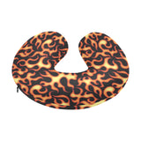 Fire flame dark pattern U-Shaped Travel Neck Pillow