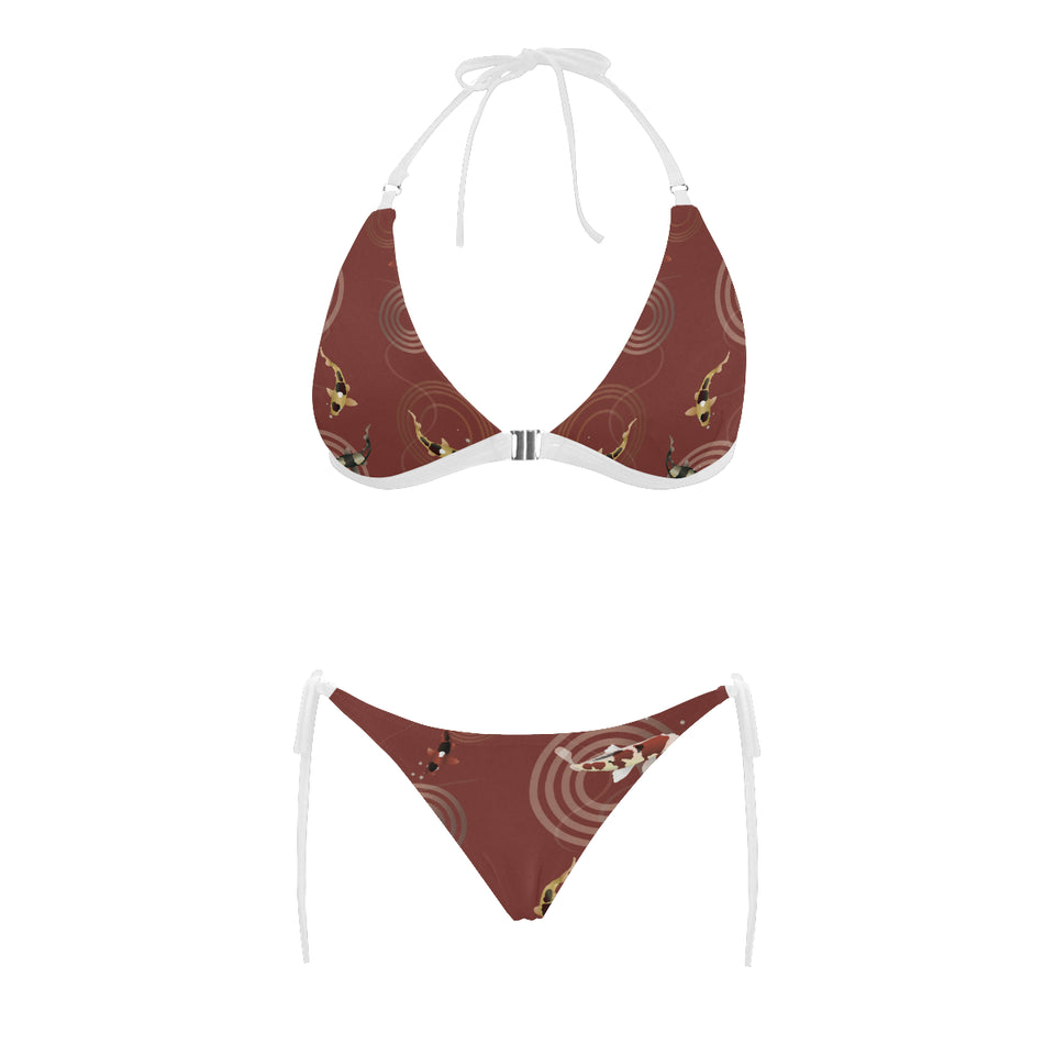 Fancy Carp red background Sexy Bikinis Two-Piece Swimsuits
