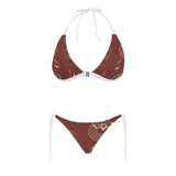 Fancy Carp red background Sexy Bikinis Two-Piece Swimsuits