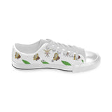 Color hand drawn cacao pattern Men's Low Top Shoes White