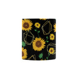 sunflower golden polygonal shapes Morphing Mug Heat Changing Mug