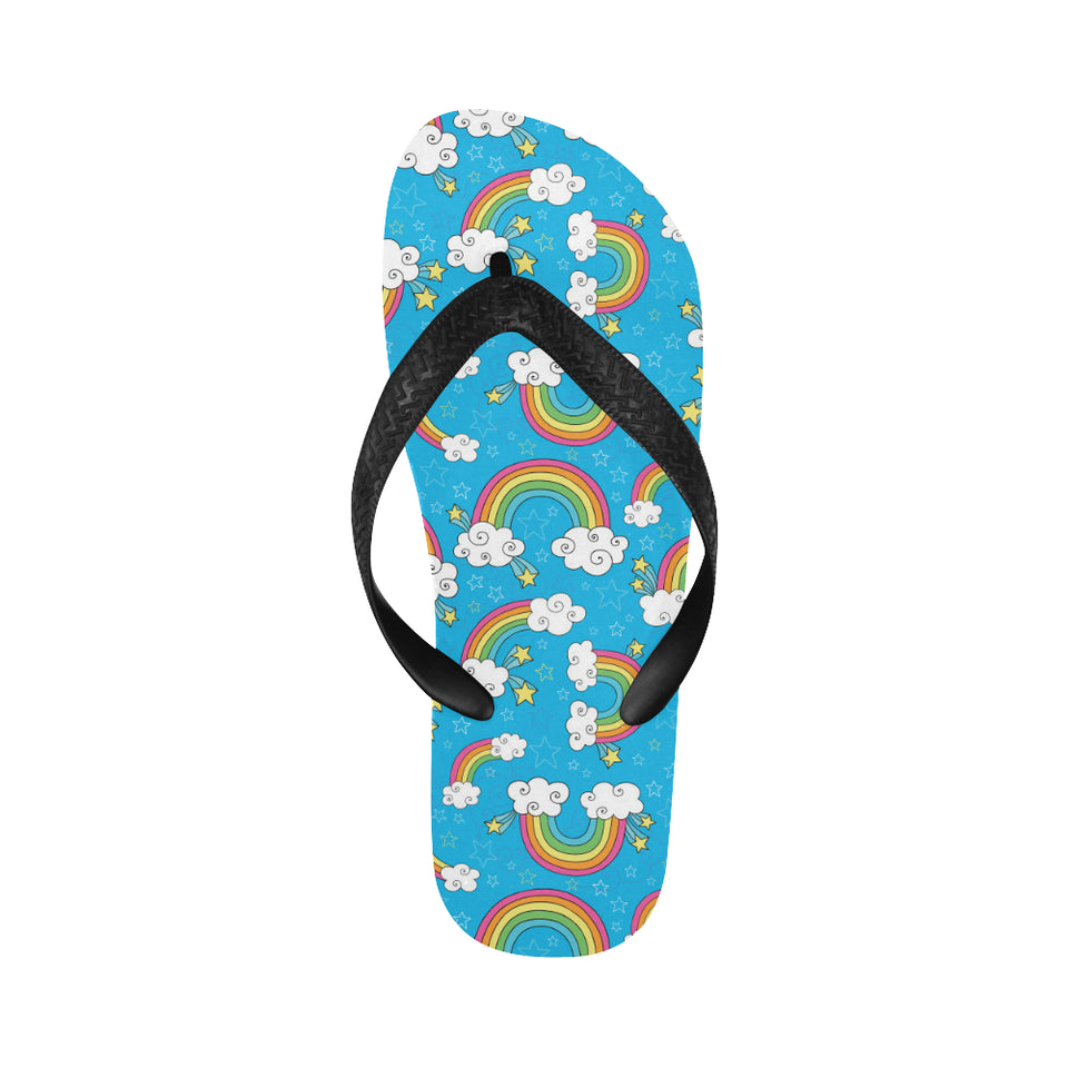 Rainbows Sky Clouds Pattern Unisex Flip Flops