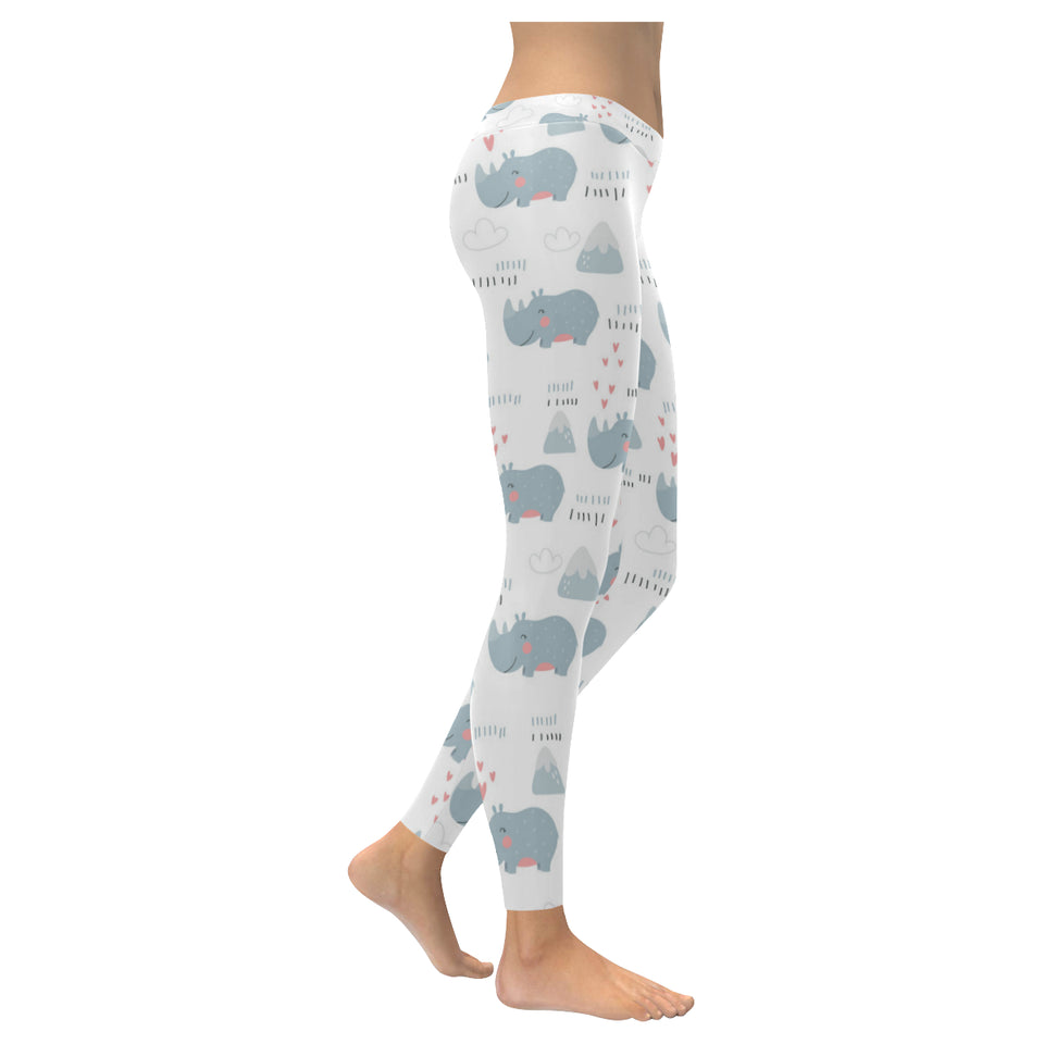 cute rhino heart pattern Women's Legging Fulfilled In US