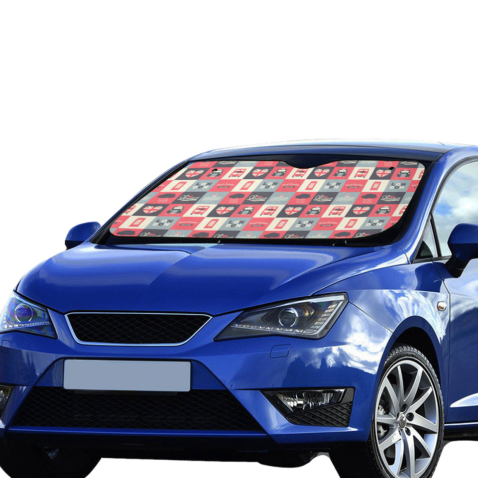 British Pattern Print Design 05 Car Sun Shade