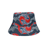 Koi Fish Carp Fishs hand drawn japanese art Unisex Bucket Hat