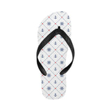 Anchor rudder nautical design pattern Unisex Flip Flops