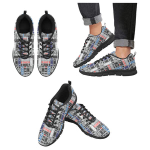 Skate Board Pattern Print Design 04 Men's Breathable Sneakers ( Model 055)