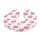 Pink lotus waterlily pattern U-Shaped Travel Neck Pillow