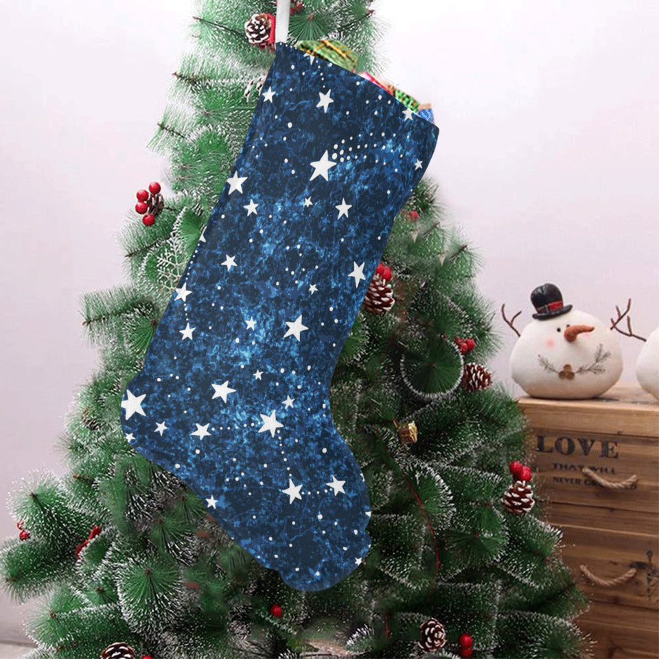 Night sky star pattern Christmas Stocking