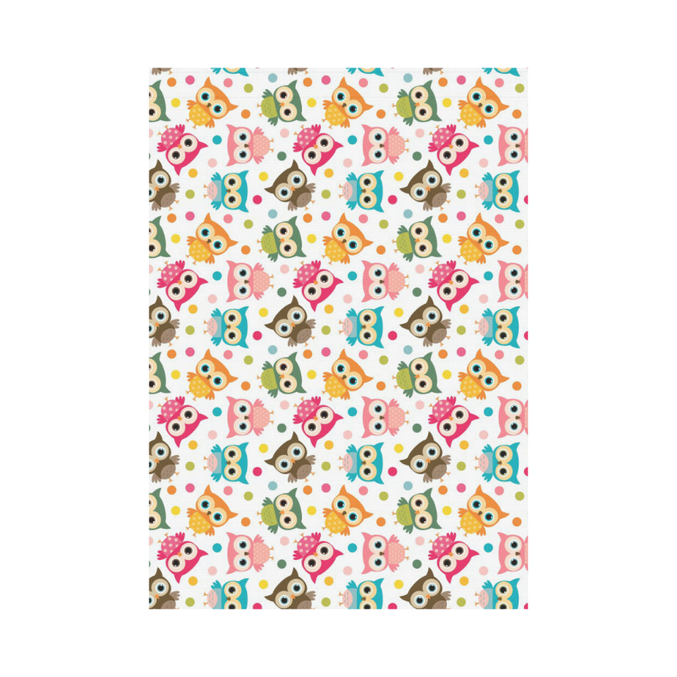 Color cute owl pattern House Flag Garden Flag