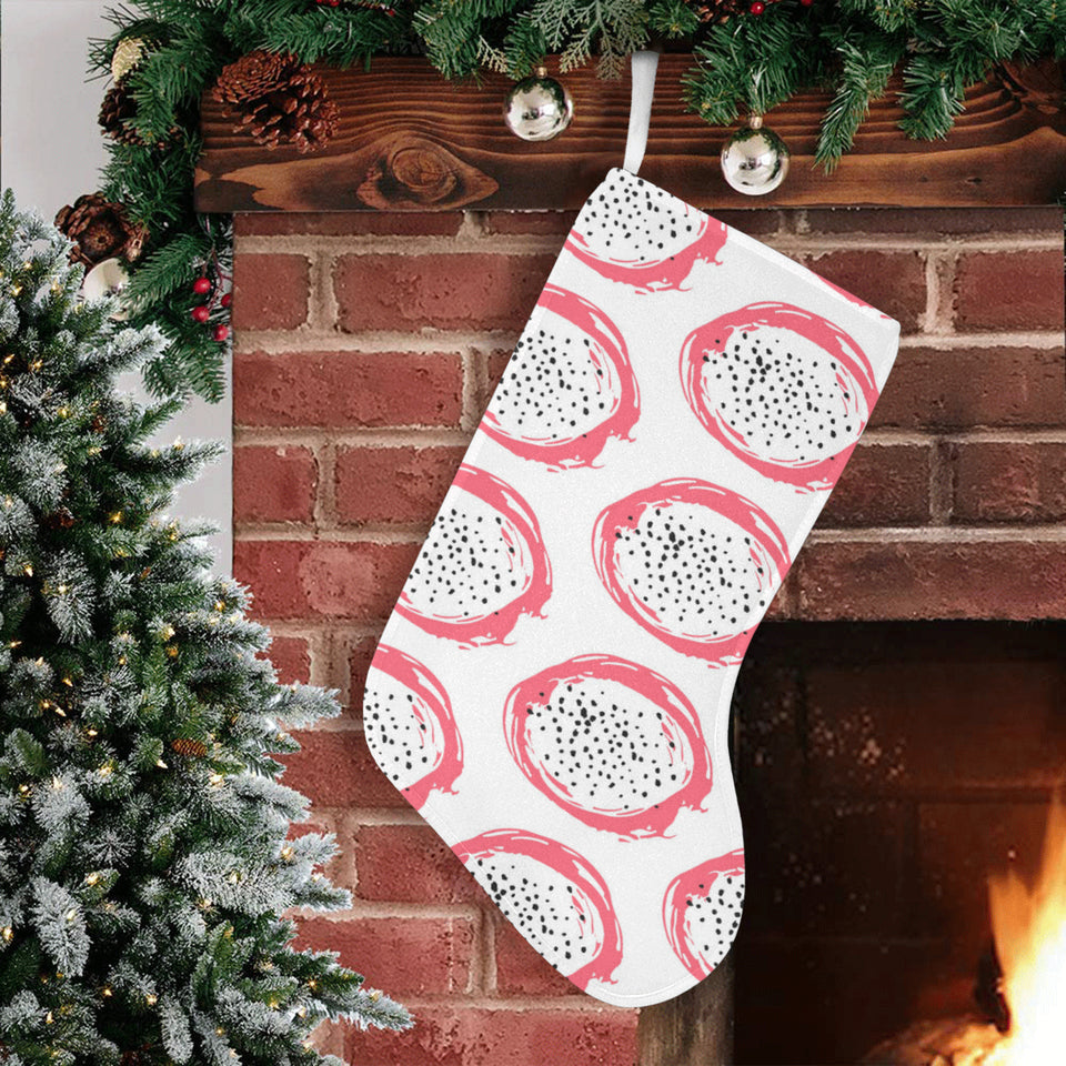 Hand drawn dragon fruit Christmas Stocking