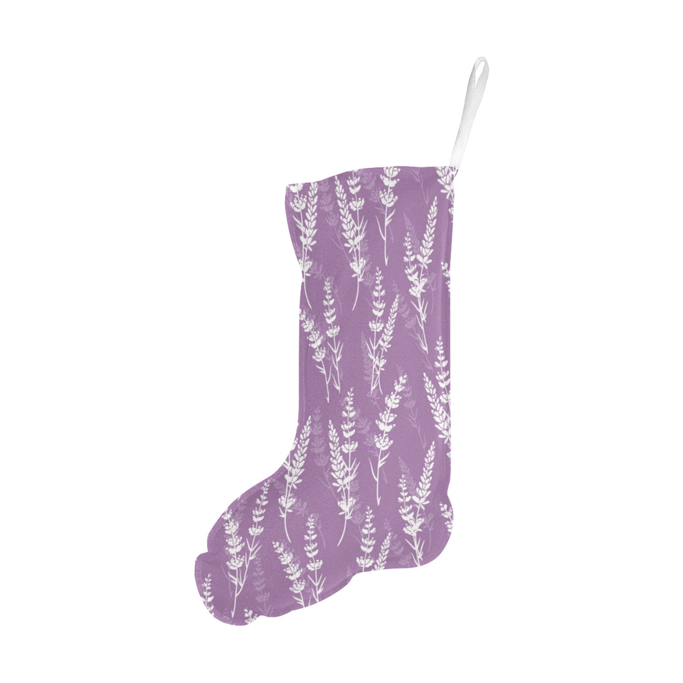 Lavender flowers purple pattern Christmas Stocking