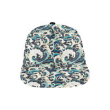 Japanese wave pattern All Over Print Snapback Cap