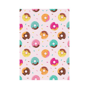 Donut pattern glaze pink background House Flag Garden Flag