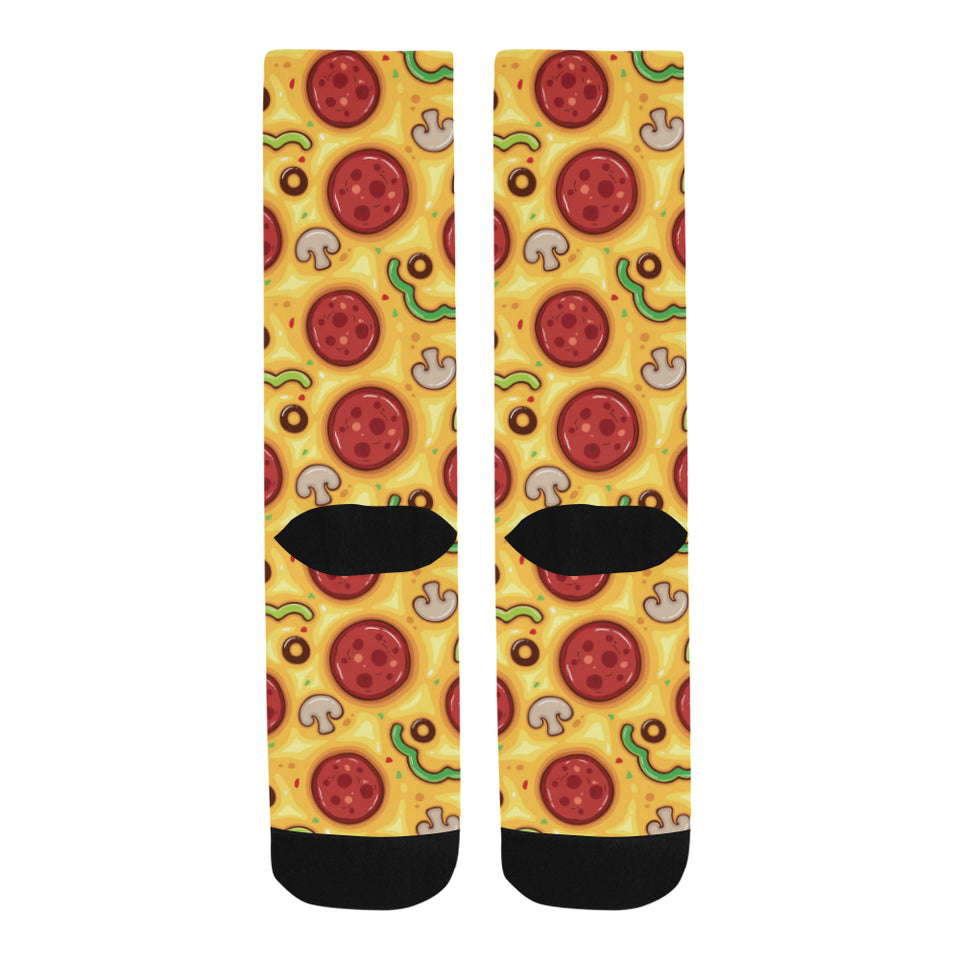 Pizza texture pattern Crew Socks