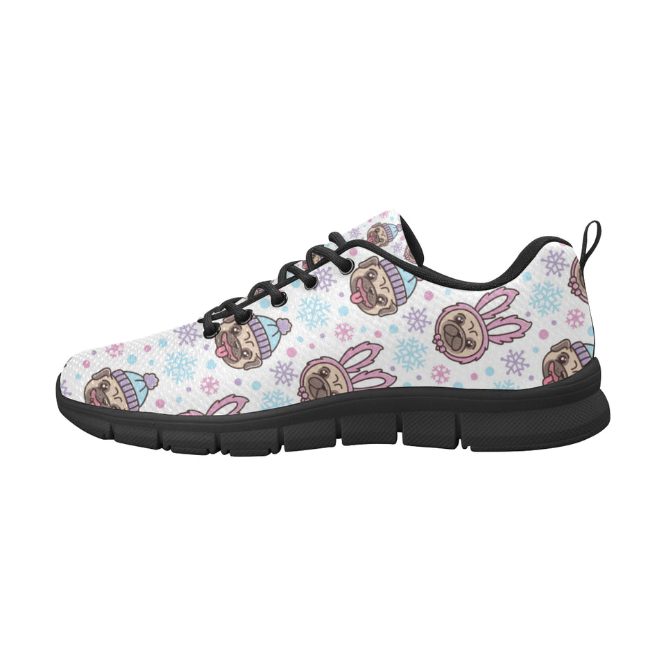 Cute pug hat rabbit costume pattern Women's Sneaker Shoes