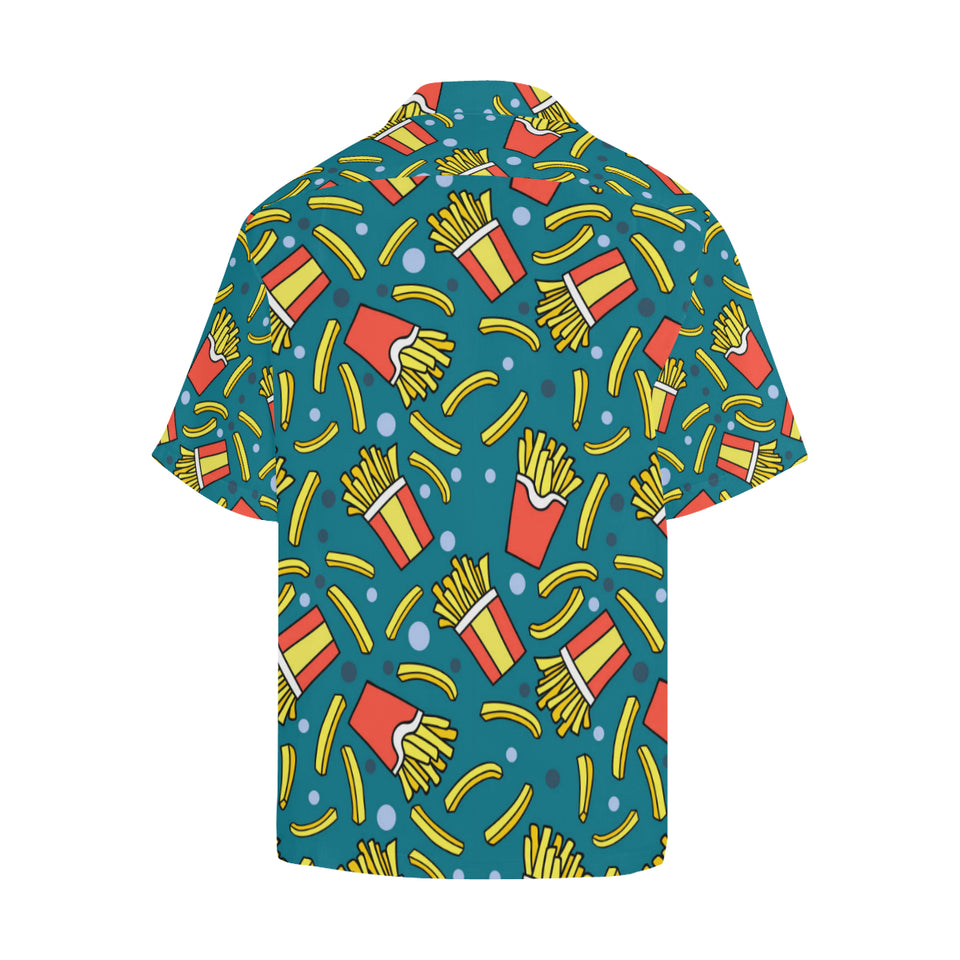 French fries red paper box pattern Men's All Over Print Hawaiian Shirt