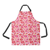 Lips Pattern Print Design 01 All Over Print Adjustable Apron