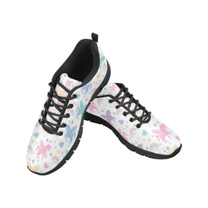 colorful unicorn rainbow heart pattern Women's Sneaker Shoes