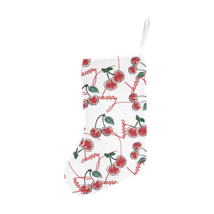 Hand drawn cherry pattern Christmas Stocking