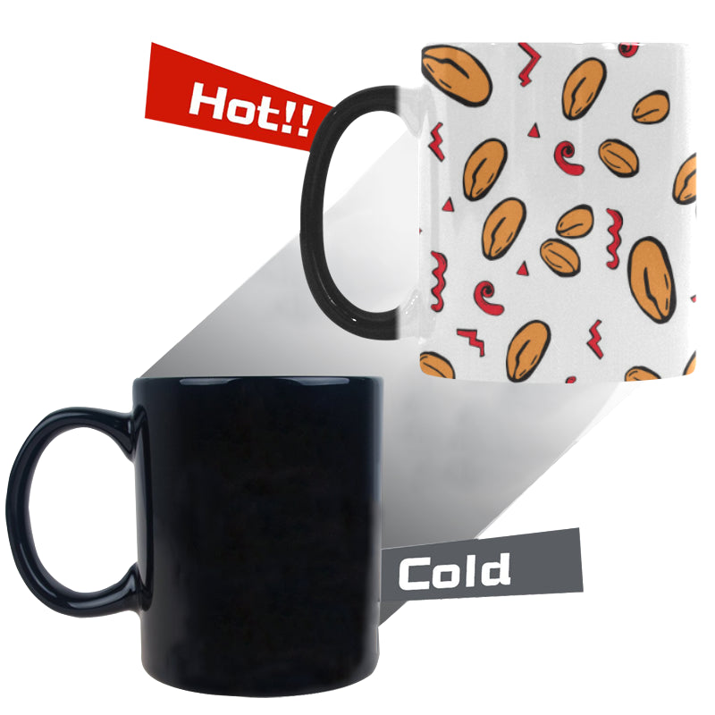 peanuts pattern background Morphing Mug Heat Changing Mug