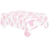 Watercolor pink heart pattern Tablecloth