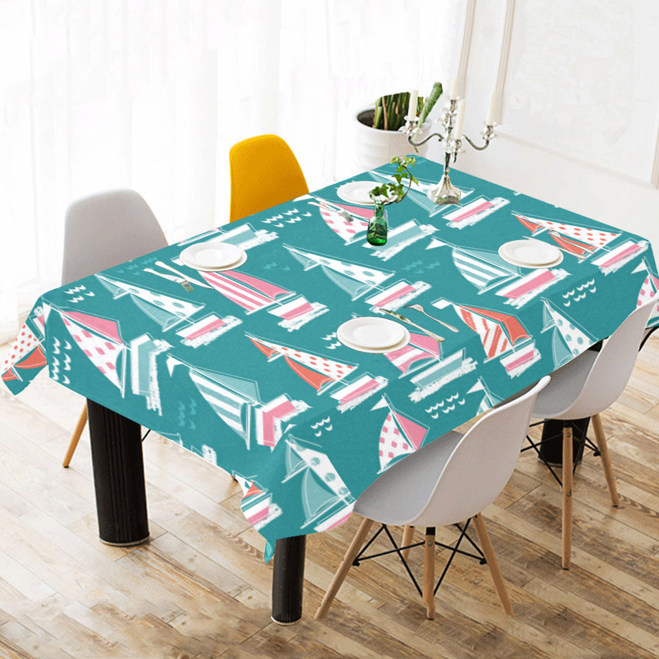 Cute sailboat pattern Tablecloth