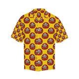 Daruma japanese wooden doll yellow background Men's All Over Print Hawaiian Shirt