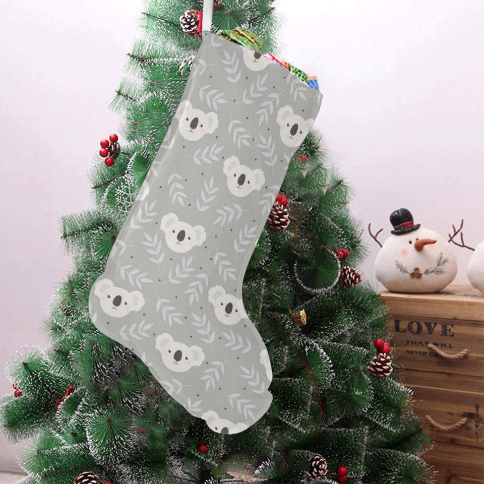 Cute koala leaves pattern Christmas Stocking