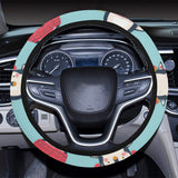 Cute penguin christmas  design pattern Car Steering Wheel Cover