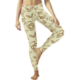 Windmill Wheat pattern Women's Legging Fulfilled In US