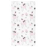 Poodle dog rose cake pattern Bath Towel