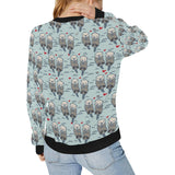 Lovely Sea Otter Pattern Women's Crew Neck Sweatshirt