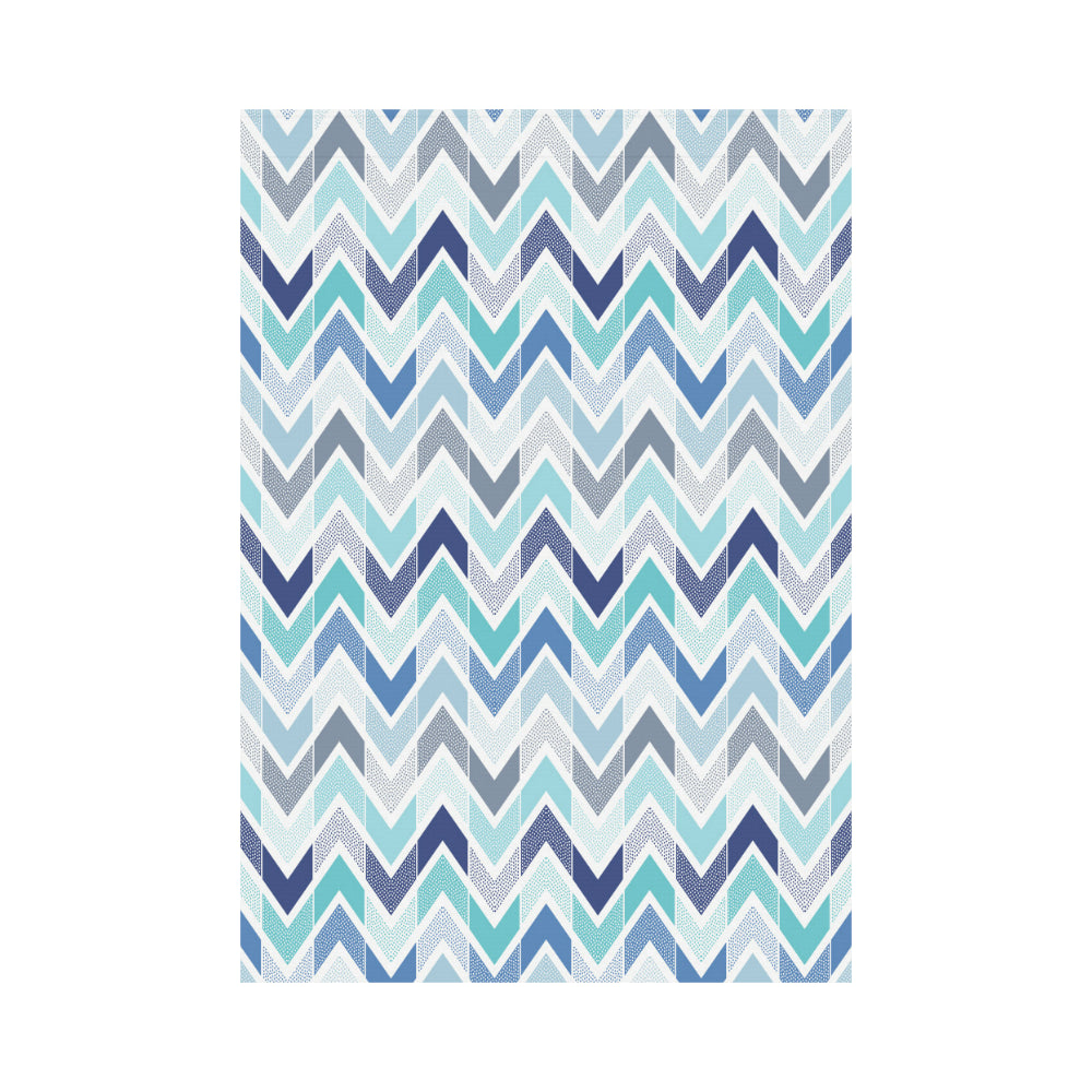 zigzag chevron blue pattern House Flag Garden Flag