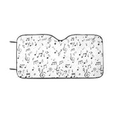 Music Notes Pattern Print Design 04 Car Sun Shade