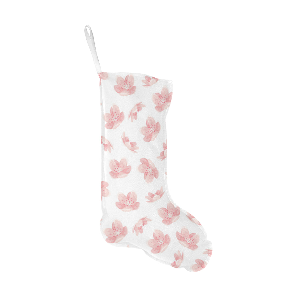 Pink sakura cherry blossom pattern Christmas Stocking