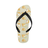 Cute fat shiba inu dog pattern Unisex Flip Flops