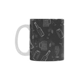 Beer hand drawn pattern Classical White Mug (Fulfilled In US)