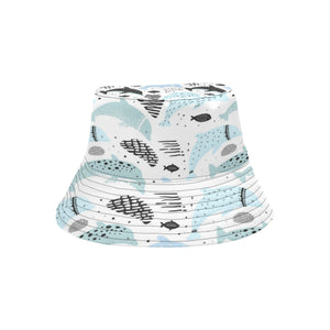 Cute dolphins Childish Style pattern Unisex Bucket Hat