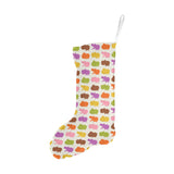 Hippopotamus Pattern Print Design 01 Christmas Stocking