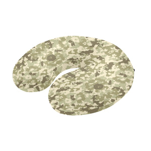 Light Green camouflage pattern U-Shaped Travel Neck Pillow