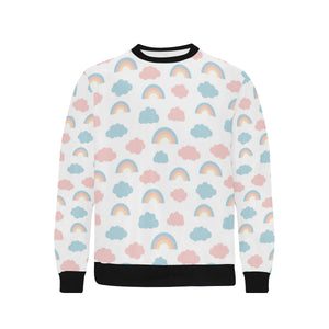 Cute rainbow clound pattern Men's Crew Neck Sweatshirt