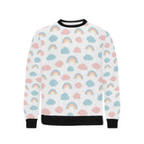 Cute rainbow clound pattern Men's Crew Neck Sweatshirt