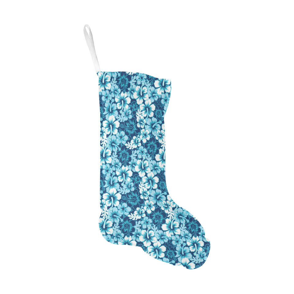Hibiscus Pattern Print Design 03 Christmas Stocking