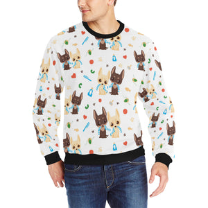 Cute Chihuahua dog pattern Men's Crew Neck Sweatshirt