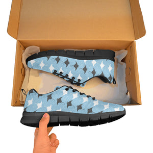 Stingray Pattern Print Design 03 Women's Sneaker Shoes