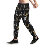 saxophone design pattern Unisex Casual Sweatpants